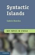 Couverture cartonnée Syntactic Islands de Cedric Boeckx