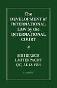 Couverture cartonnée The Development of International Law by the International Court de Hersch Lauterpacht