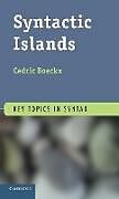 Livre Relié Syntactic Islands de Cedric Boeckx