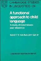 Livre Relié A Functional Approach to Child Language de Annette Karmiloff-Smith