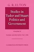Fester Einband Studies in Tudor and Stuart Politics and Government von G. R. Elton