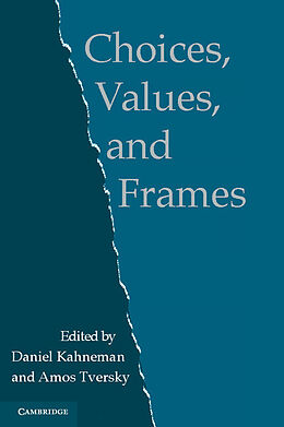 Couverture cartonnée Choices, Values, and Frames de Daniel Kahneman
