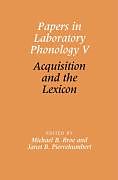 Livre Relié Papers in Laboratory Phonology V de Michael B. (Ohio State University) Pierrehum Broe
