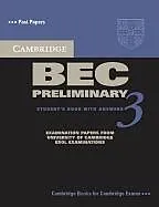 Broschiert Cambridge BEC Preliminary 3 Student Book with Answers von CAMBRIDGE ESOL