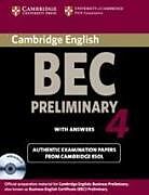 Couverture cartonnée Cambridge Business English Certificate BEC (Preliminary 4): Self-study Pack with answers de Cambridge Esol