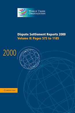 Livre Relié Dispute Settlement Reports 2000 de World Trade Organization