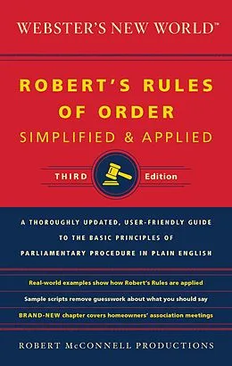 E-Book (epub) Webster's New World: Robert's Rules of Order von Robert McConnell Productions