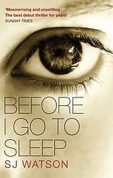 Poche format A Before I Go to Sleep de S.J. Watson