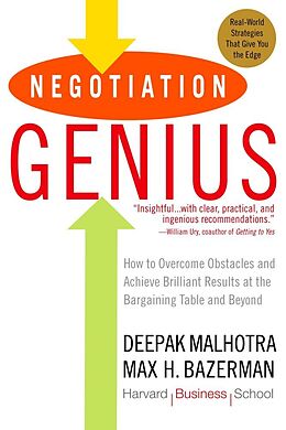 Kartonierter Einband Negotiation Genius von Deepak Malhotra, Max H. Bazerman