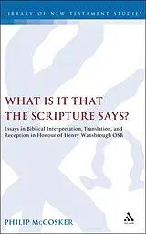 E-Book (pdf) What is it that the Scripture Says? von 