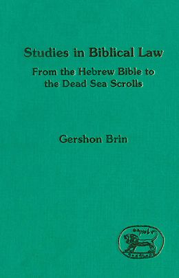 eBook (pdf) Studies in Biblical Law de Gershon Brin