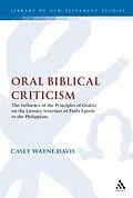 E-Book (pdf) Oral Biblical Criticism von Casey W. Davis