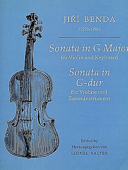 Jiri (Georg) Antonin Benda Notenblätter Sonata g major