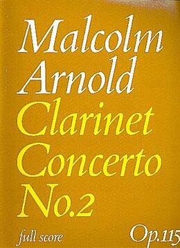 Malcolm Arnold Notenblätter Clarinet Concerto No.2