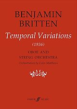 Benjamin Britten Notenblätter Temporal Variations for oboe