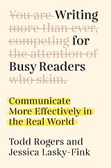 Livre Relié Writing for Busy Readers de Todd Rogers, Jessica Lasky-Fink