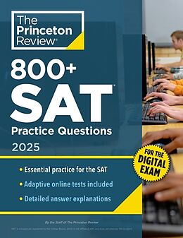 Couverture cartonnée 800+ SAT Practice Questions, 2025: 2025 de The Princeton Review