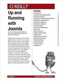 E-Book (pdf) Up and Running with Joomla von R. Allen Wyke