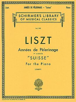 Franz Liszt  Années de Pèlerinage vol.1