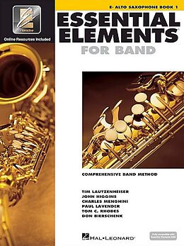 Couverture cartonnée Essential Elements for Band - Eb Alto Saxophone Book 1 with Eei (Book/Media Online) de 