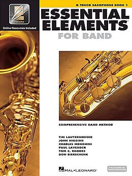 Couverture cartonnée Essential Elements for Band - BB Tenor Saxophone Book 1 with Eei (Book/Online Media) [With CDROM and CD (Audio) and DVD] de 