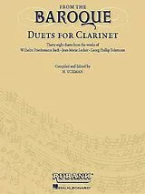 Notenblätter From the Baroque for 2 clarinets