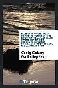 Couverture cartonnée State of New York, No. 21 de Craig Colony For Epileptics