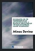 Couverture cartonnée Ecclesiastes de Minos Devine