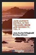 Kartonierter Einband Jane Austen's Novels, In Ten Volumes von Jane Austen, Reginald Brimley Johnson