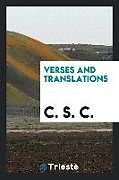 Kartonierter Einband Verses and Translations von C. S. C.