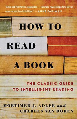 Couverture cartonnée How to Read a Book de Mortimer J. Adler, Charles Van Doren