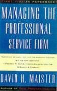 Couverture cartonnée Managing the Professional Service Firm de David H Maister