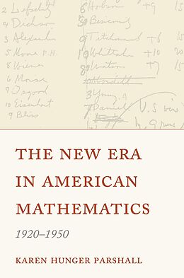 eBook (pdf) The New Era in American Mathematics, 1920-1950 de Karen Hunger Parshall