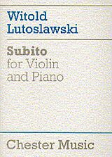 Witold Lutoslawski Notenblätter Subito for violin and