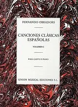 Fernando Obradors Notenblätter Canciones clasicas espanolas Vol.1