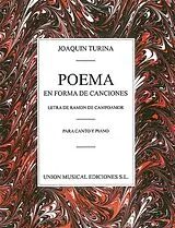 Joaquín Turina Notenblätter Poema en forma de canciones para