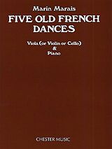 Marin Marais Notenblätter 5 old French Dances for viola