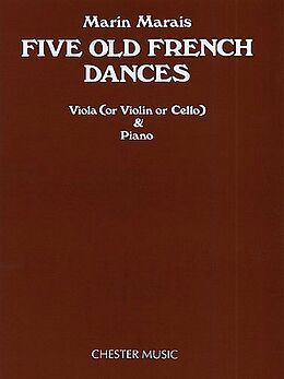 Marin Marais Notenblätter 5 old French Dances for viola