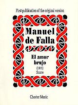 Manuel de Falla Notenblätter El amor brujo for ballet and voice