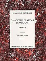 Fernando Obradors Notenblätter Canciones clasicas espanolas vol.4