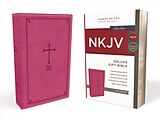 Couverture en cuir NKJV, Deluxe Gift Bible, Leathersoft, Pink, Red Letter, Comfort Print de Thomas Nelson