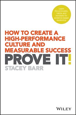 Couverture cartonnée Prove It! de Stacey Barr