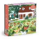 Cottage Wildflowers 1000 Piece Puzzle in a Square Box Spiel