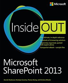 E-Book (pdf) Microsoft SharePoint 2013 Inside Out von Darvish Shadravan, Penelope Coventry, Thomas Resing
