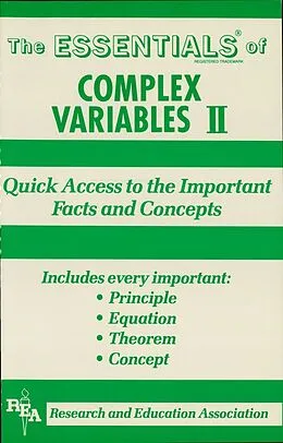 E-Book (epub) Complex Variables II Essentials von Alan D. Solomon