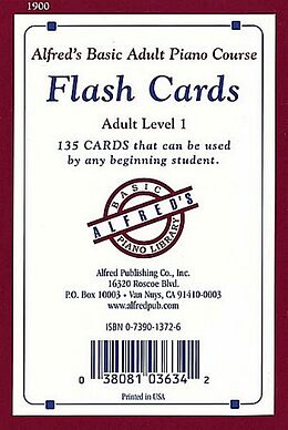Kartonierter Einband (Kt) Alfred's Basic Adult Piano Course Flash Cards: Level 1, Flash Cards von Morton Manus