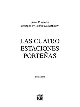 Astor Piazzolla Notenblätter Las Cuatro Estaciones Portenas