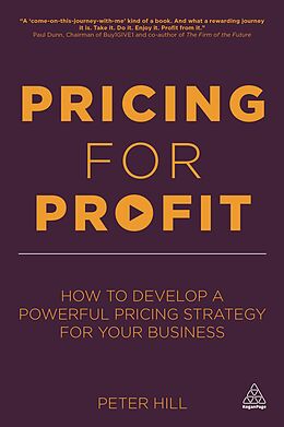 Couverture cartonnée Pricing for Profit de Peter Hill