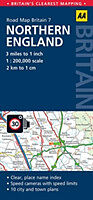 gefaltete (Land)Karte Northern England 200000 von Aa Publishing