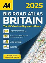 Couverture cartonnée AA Big Road Atlas Britain 2025 de 
